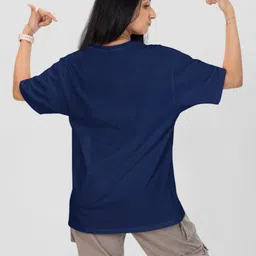 Moda Rapido Women Printed Drop-Shoulder Sleeves Applique T-shirt image 4