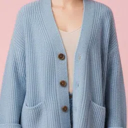 DressBerry Women Woollen Long Sleeves Cardigan image 2