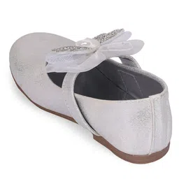 Mine Sole  Bow Detailed  Ballerinas - Silver image 4