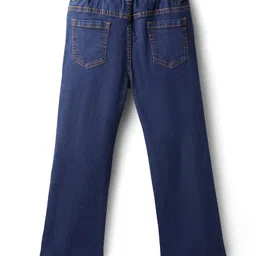 arias by lara dutta Arias Cotton Woven Full Length Washed Stretchable Jeans With Rhinestones Embellishment - Blue image 3