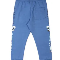 Plum Tree 100% Cotton Knit Pack Of 2 Typography Printed Winter Joggers Set - Blue & Green image 4