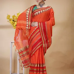 Ruuprekha Woven Design Pure Cotton Khadi Saree-picture-28