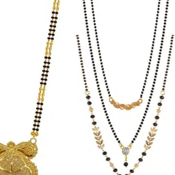 Bhanu diam Gold-Plated Brass Mangalsutra-picture-26