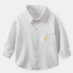 LULU & SKY Boys Vertical Striped Spread Collar Relaxed Fit Cotton Casual Shirt-picture-29