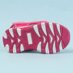 Cute Walk by Babyhug Velcro Closure Solid Color Sandals- Fuchsia image 5