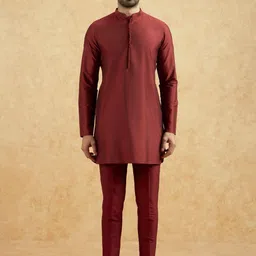 KISAH Men Regular Kurta with Trousers image 2