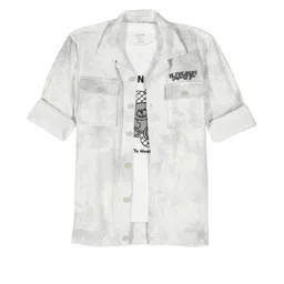 CAVIO Boys White Comfort Full Sleeve Printed Casual Shirt image 2