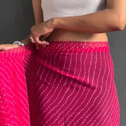 Moda Rapido Bandhani Pure Georgette Ready to Wear Bandhani Saree image 4