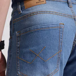 WROGN Men Straight Fit Light Fade Stretchable Jeans image 2