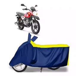 Auto Pearl Bike Cover for Bajaj Boxer BM 150 (Yellow & Blue)-picture-41
