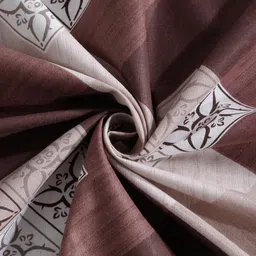 KLOTTHE Rust & Brown Geometric 400 TC King Bedsheet with 2 Pillow Covers image 3