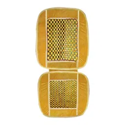 Auto Pearl Polyester, Cotton Front Vehicle Seating Pad Beige for Skoda Superb-picture-23