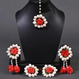 craftsai exports Women Red Jewellery Set-picture-41