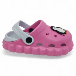 Lil Lollipop Penguin Applique Anti Slip Perforated Clogs - Pink image 3