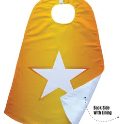 Right Gifting Digital Printed Satin Cape For Kids - Orange image 3