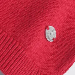 Toffyhouse 100%Supercombed Cotton Flat Knit Full Sleeves Solid Color Pullover Sweater - Red image 3