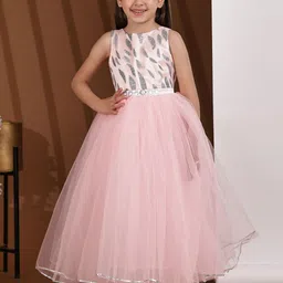 Toy Balloon kids Girls Net Fit & Flare Maxi Dress-picture-39