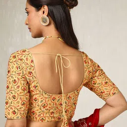 Soch Embroidered U Neck Saree Blouse With Sequins image 4