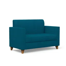 Chumbak Modern Loveseat - Mediterranian Blue Two Seater Couch image 4