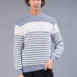 V-Mart Men Striped Pullover image 4