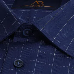 AD By Arvind Men Spread Collar Checked Cotton Casual Shirt image 2