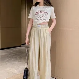 LULU & SKY Girls Printed T-shirt with Palazzos image 3