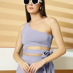 Oomph! Women One Shoulder Crop Top-picture-40