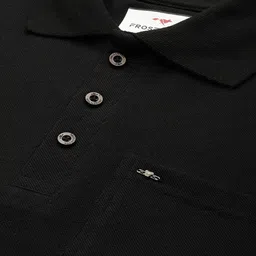 FROSEN FOX Solid Polo Collar T-shirt image 5