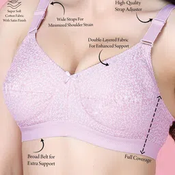 SHYAM SONS FLAIR Women Pack of 3 Printed Full Coverage Bra image 4