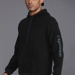 HRX by Hrithik Roshan Typography Embroidered Sleeves Hooded Sweatshirt-picture-9