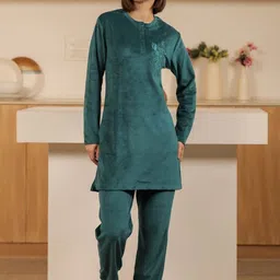 KIZA Women Floral Embroidered Nightsuit-picture-35