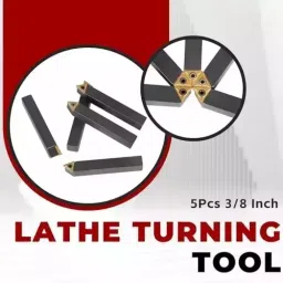 Buyohlic International 5 Pcs Lathe Tools Insert Bits with TCMT110204 Carbide Inserts Size 3/8 inch (9.5 mm) for Turning, Cutting, Facing, Boring, And Chamfering, PH-2QCC-2U6B image 3