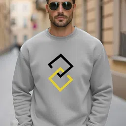 AUSK Men Printed Round Neck Pullover Sweatshirt-image-82