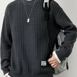 StyleCast Men Cable Knit Round Neck Pullover-picture-20