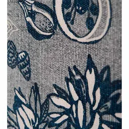 FREEDOM TREE Mahua Grey & Blue Printed Pure Cotton Dhurrie-picture-1