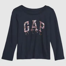 GAP Girls Brand Logo Printed Round Neck Cotton Relaxed Fit T-shirt-picture-41