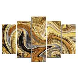 WENS Abstarct  5 Pieces Laminated Wall Art Panels  -  Multicolor-picture-39