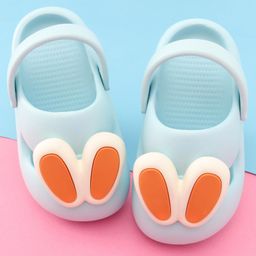Oh! Pair Clogs with Back Strap Closure & 3D Applique - Blue-picture-6