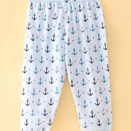 Ollypop Sinker Full Length Leggings Anchor Print -Blue-picture-4