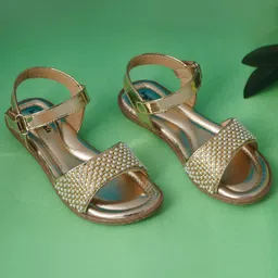 boyz n galz Pearls Embellished Metallic Sandals - Gold-picture-18