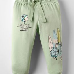 CUCUMBER Sinker Knit Full Length Vehicles Printed Lounge Pant - Light Green-picture-10