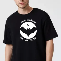 Fashnobic Men Dry Fit Typography Printed Round Neck Cotton Oversized T-shirt-picture-33