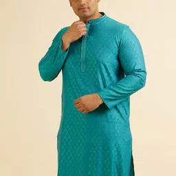 Manyavar Men Regular Thread Work Kurta with Pyjamas image 5