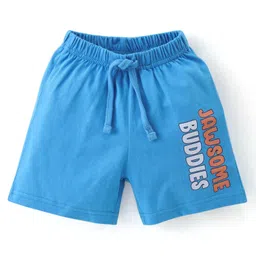 Babyhug Cotton Knit Shorts with Shark & Text Print Pack of 3 - Multicolour image 4