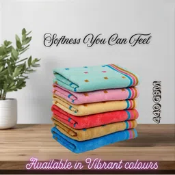 LIBERTY TOWELS Mustard & Cream-Coloured 1 Printed 450 GSM Bath Towel image 2