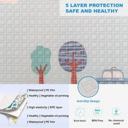 ROARIFY Kids BPA Free Play Mat Taddy-Village Activity Toys and Games image 3