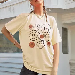 StyleCast x Revolte Women Printed Raw Edge T-shirt-picture-34