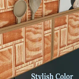 Kuber Industries White & Brown Printed 6 Utility Pockets Waterproof Refrigerator Cover image 2