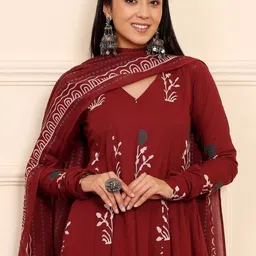 KALINI Women Ethnic Motifs Printed Regular Kurta With Palazzos & Dupatta image 4