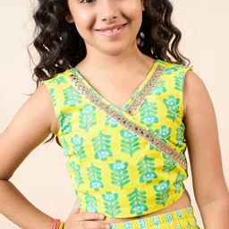 Stylo Bug Girls Printed Ready to Wear Lehenga & image 3